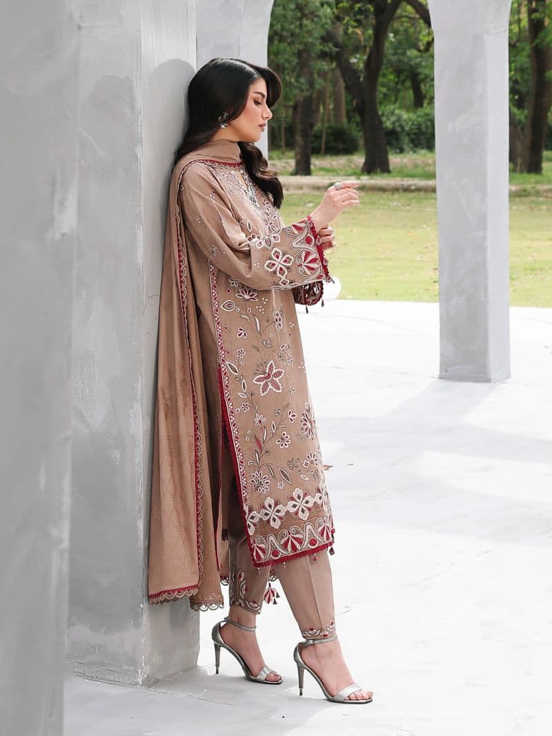 Embroidered Jacquard Suit - EWU6V3-33469-3P thumbnail