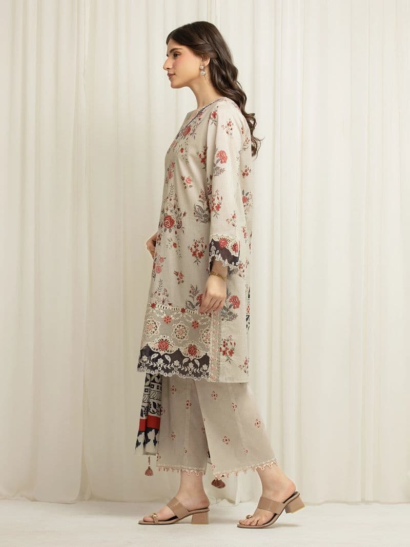 Embroidered Lawn Suit - EWU6V1-33012-3P thumbnail