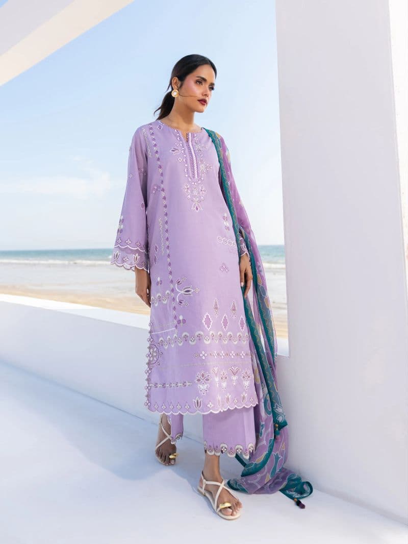 Embroidered Cambric Suit - EWU6V2-33451-3P thumbnail