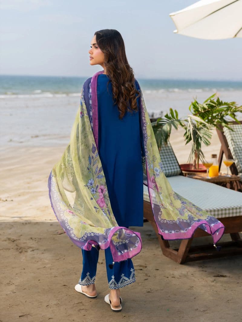 Embroidered Cambric Suit - EWU6V2-33448-3P thumbnail