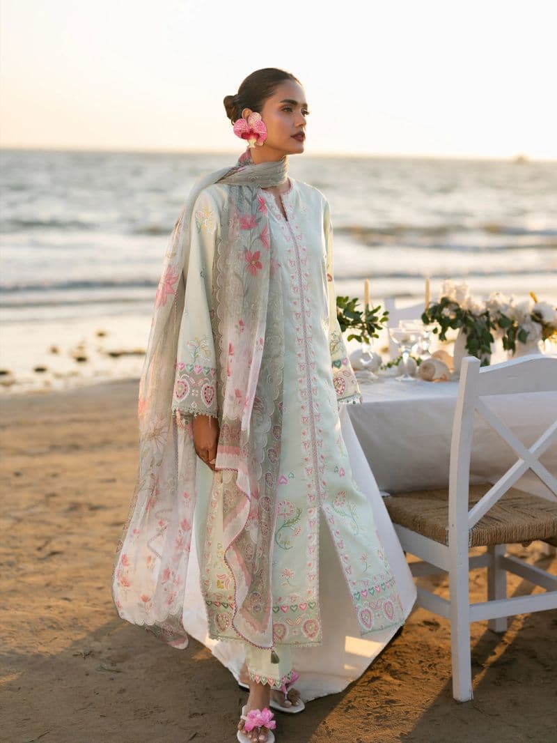 Embroidered Cambric Suit - EWU6V2-33445-3P thumbnail