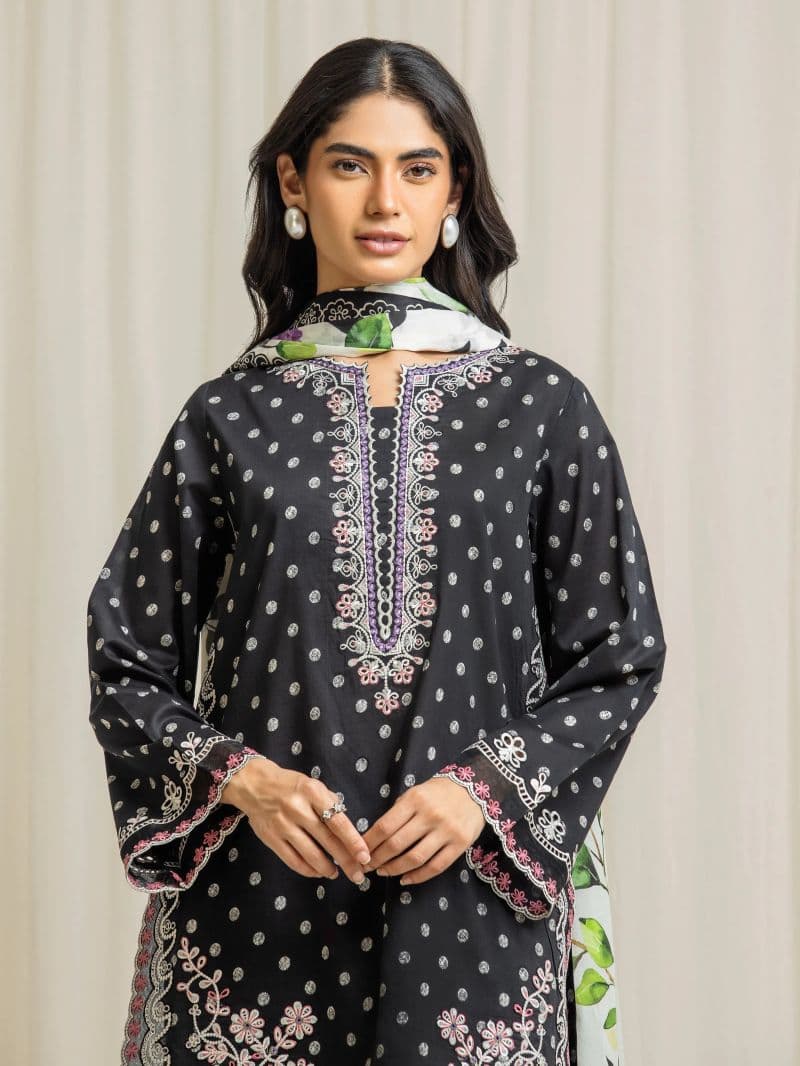 Embroidered Lawn Suit - EWU6V1-33002-3P thumbnail