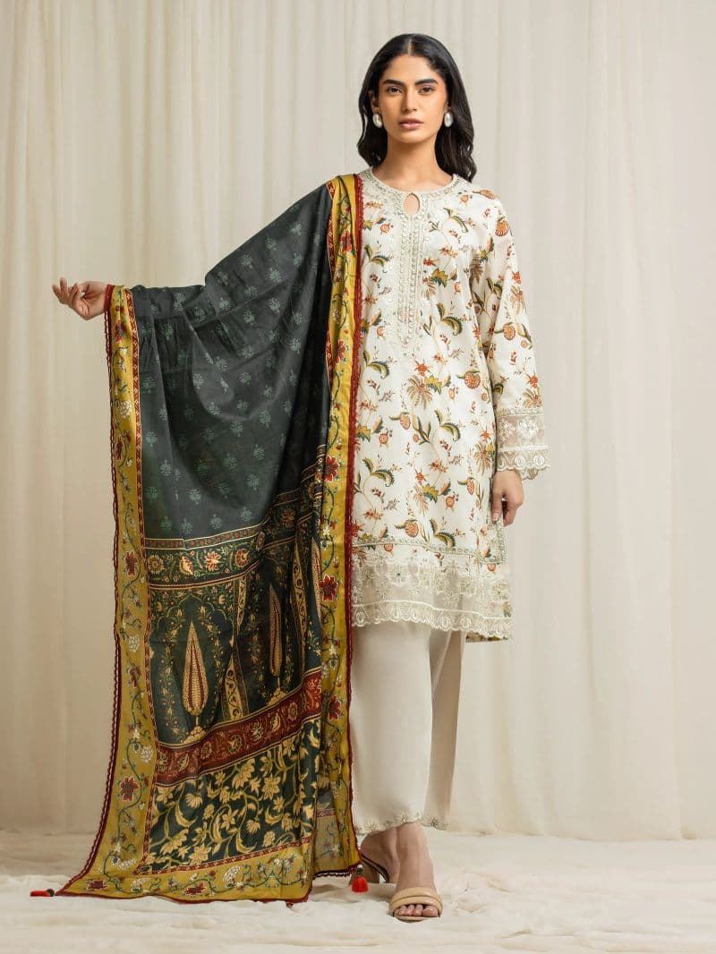 Embroidered Lawn Suit - EWU6V1-33022-3P thumbnail