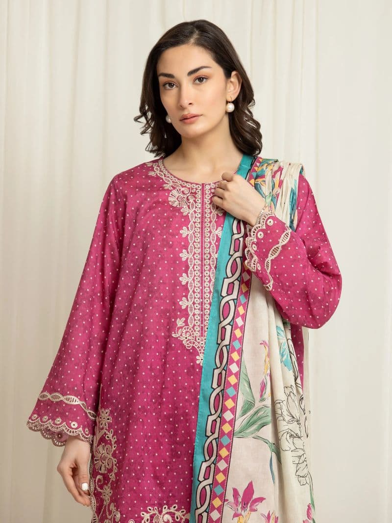 Embroidered Lawn Suit - EWU6V1-33005-3P thumbnail