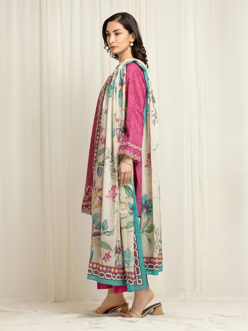 Embroidered Lawn Suit - EWU6V1-33005-3P thumbnail