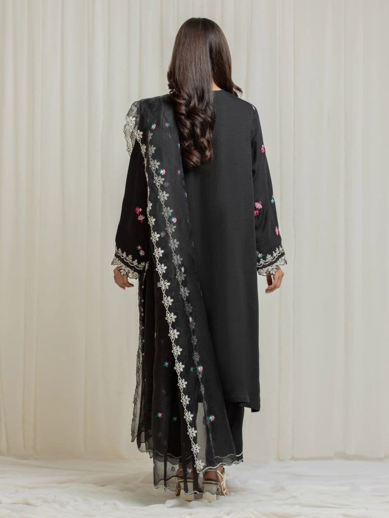 Embroidered Viscose Suit - EWU5V19-32030-3P thumbnail