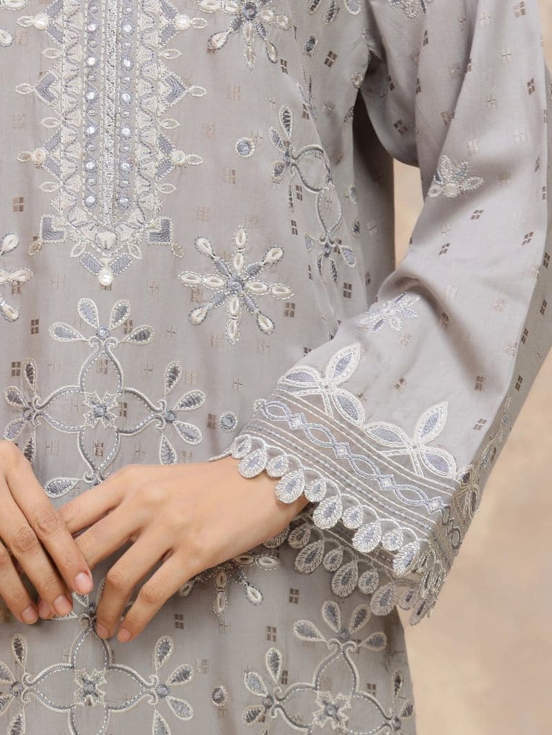 Embroidered Viscose Suit - EWU5V19-32025-3P thumbnail