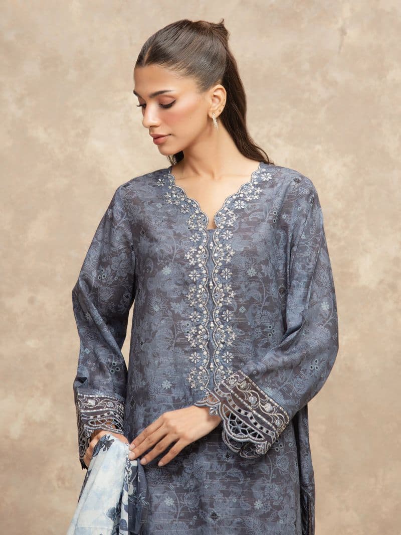 Embroidered Lawn Suit - EWU5V1-31878-3P thumbnail