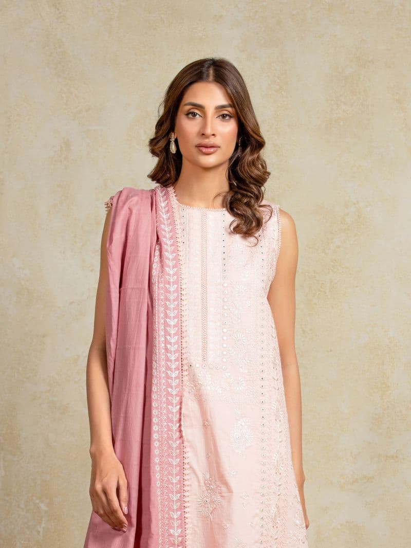 Embroidered Jacquard Suit - EWU5V3-31157-3P thumbnail