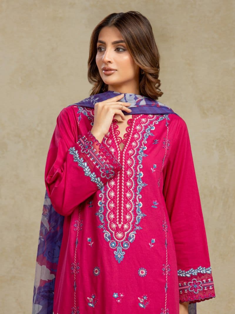 Embroidered Cambric Suit - EWU5V2-31804-3P thumbnail