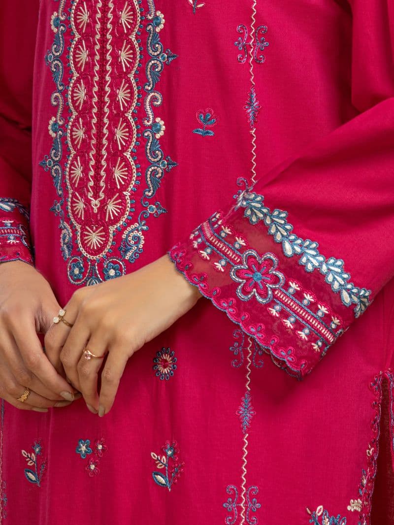Embroidered Cambric Suit - EWU5V2-31804-3P thumbnail