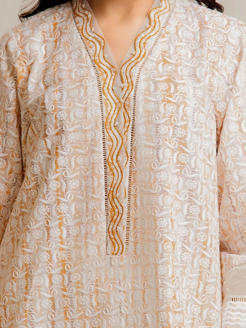 Embroidered Cambric Suit - EWU6V2-33511-3P thumbnail
