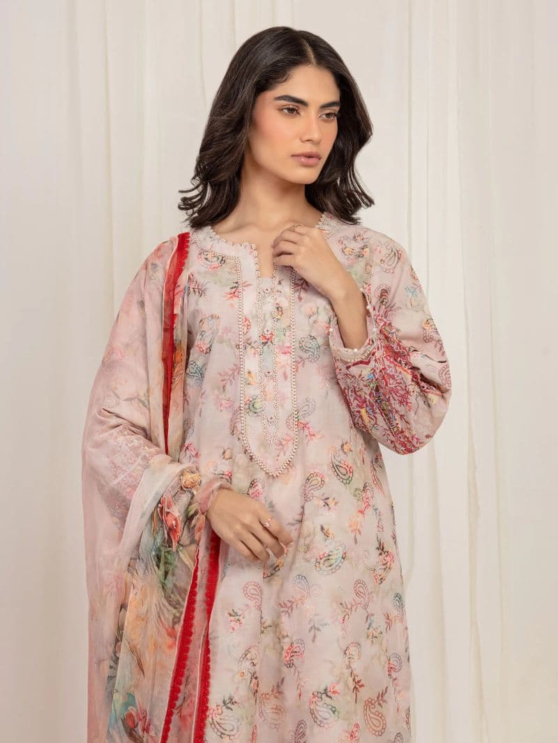 Embroidered Cambric Suit - EWU6V2-33510-3P thumbnail