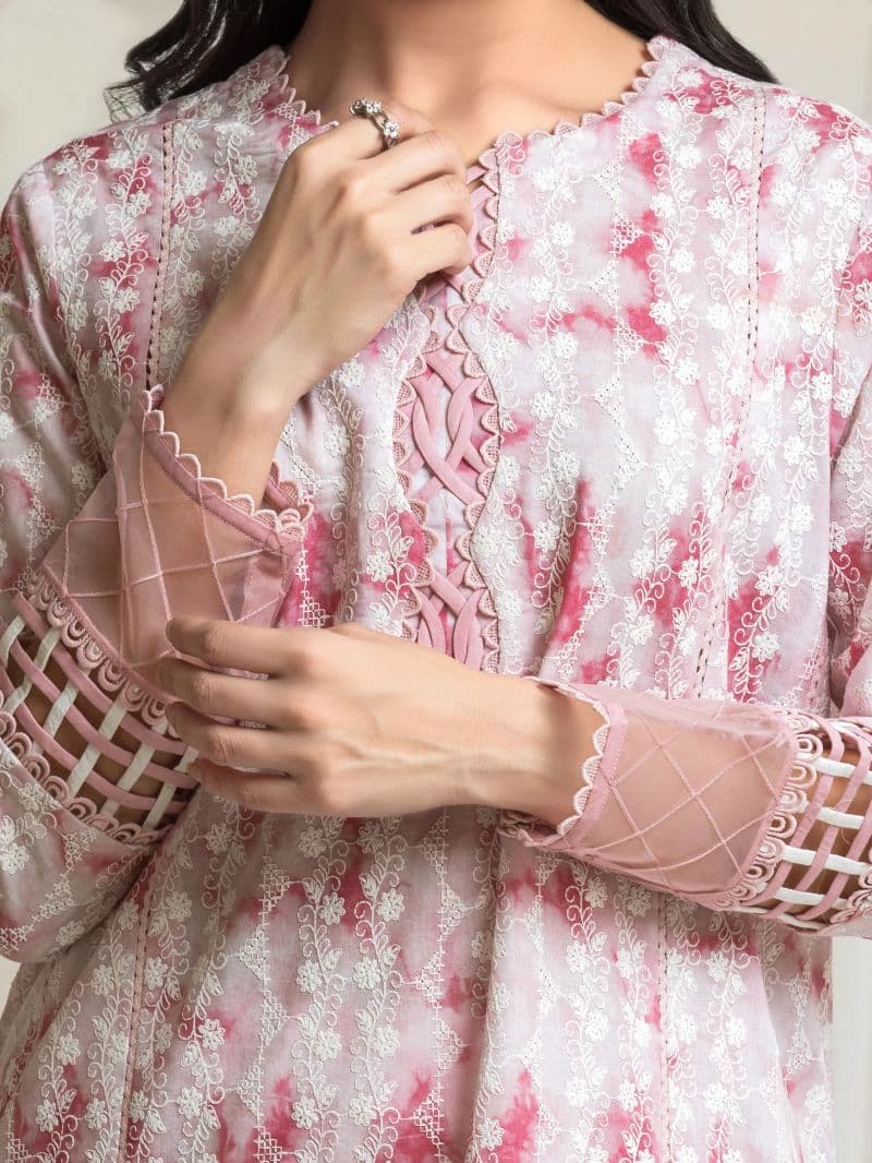 Embroidered Cambric Suit - EWU6V2-33504-3P thumbnail
