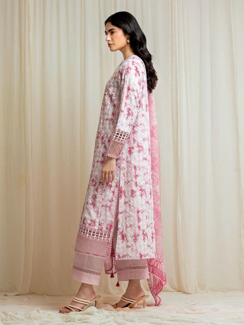 Embroidered Cambric Suit - EWU6V2-33504-3P thumbnail
