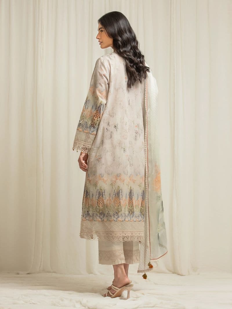 Embroidered Cambric Suit - EWU6V2-33501-3P thumbnail