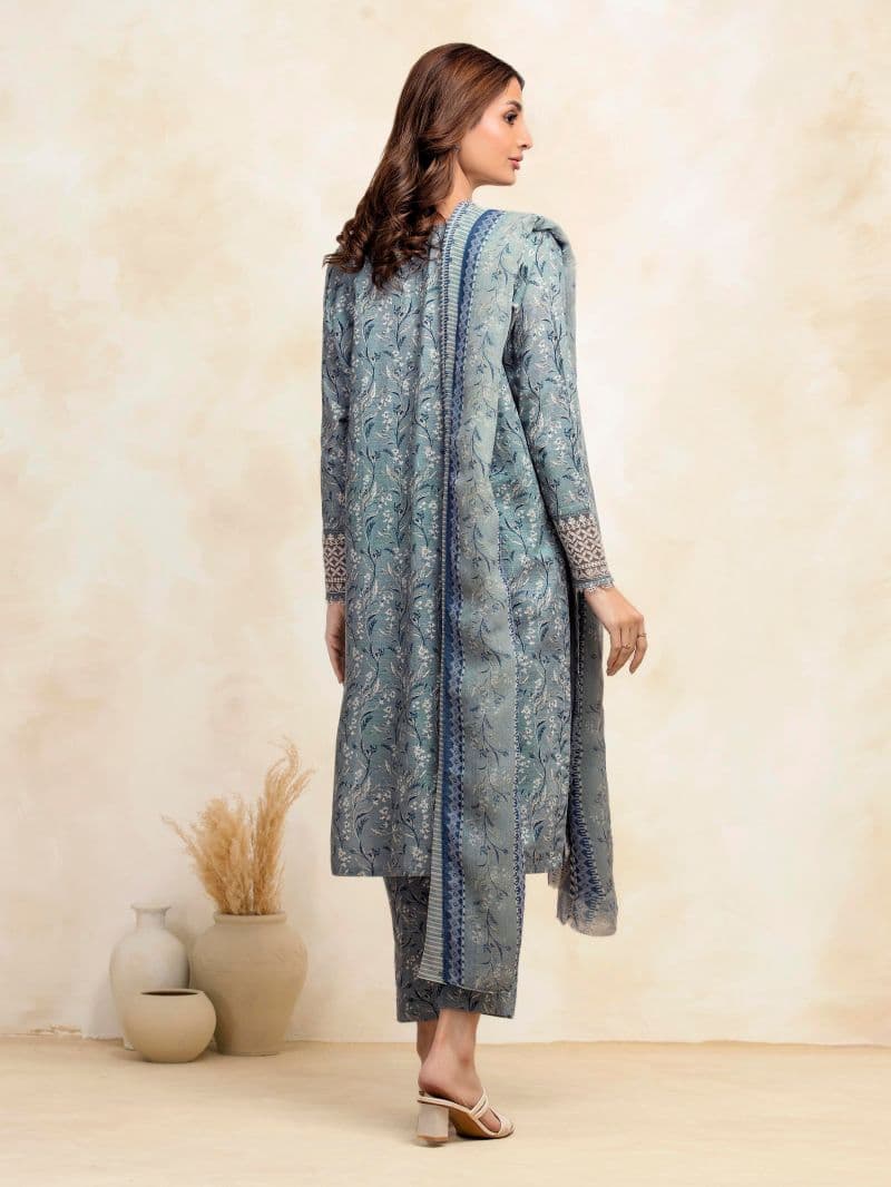 Embroidered Khaddar Suit - EWU5V11-30192-3P thumbnail