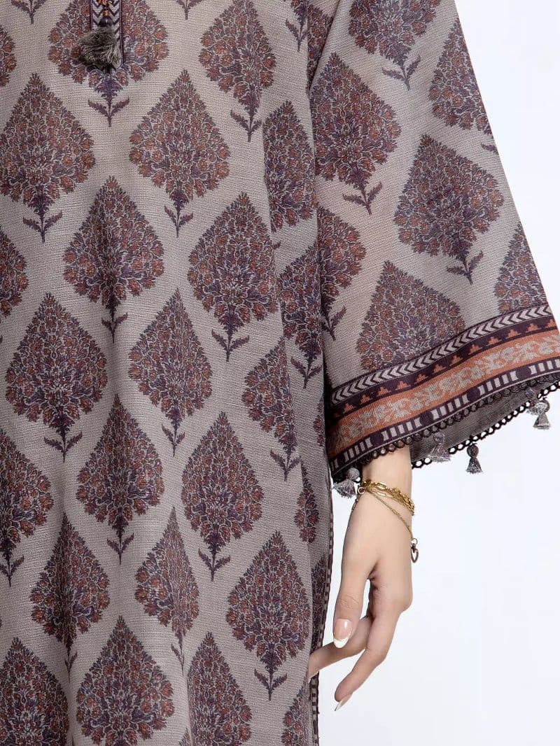 Printed Khaddar Suit - EWU6A3-37178-3P thumbnail