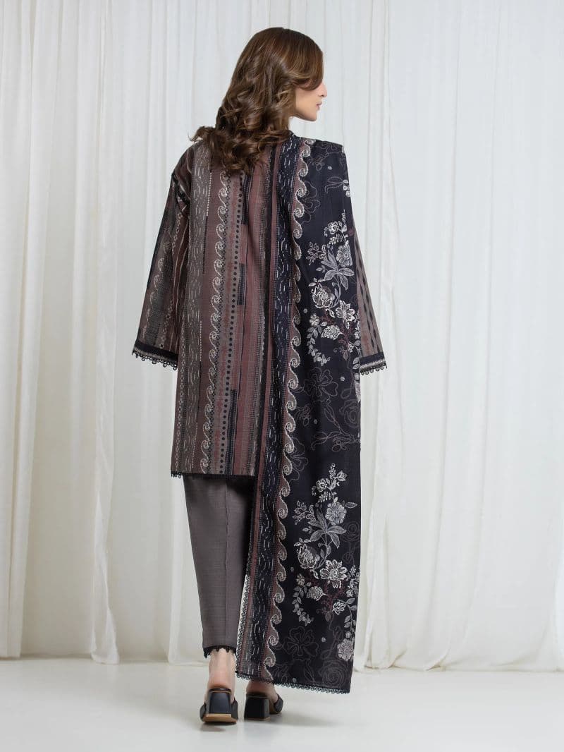 Printed Khaddar Suit - EWU6A3-37095-3P thumbnail