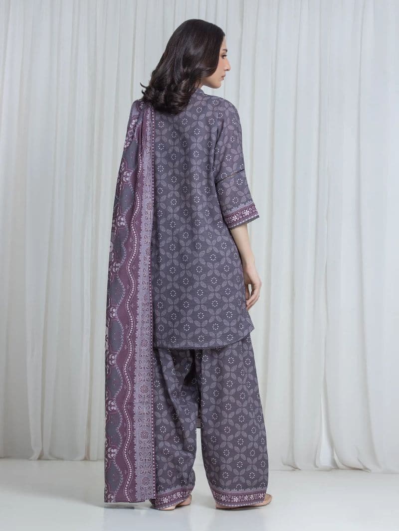 Printed Khaddar Suit - EWU6A3-37195-3P thumbnail