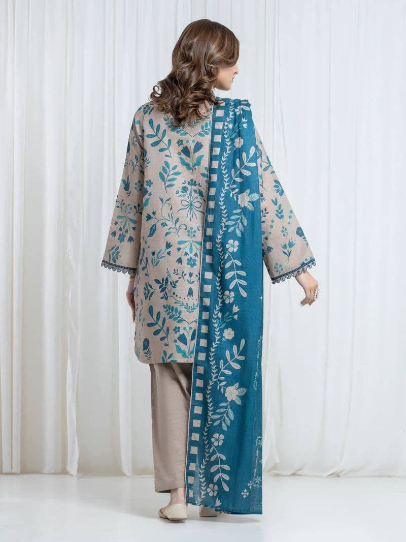 Printed Khaddar Suit - EWU6A3-37122-3P thumbnail