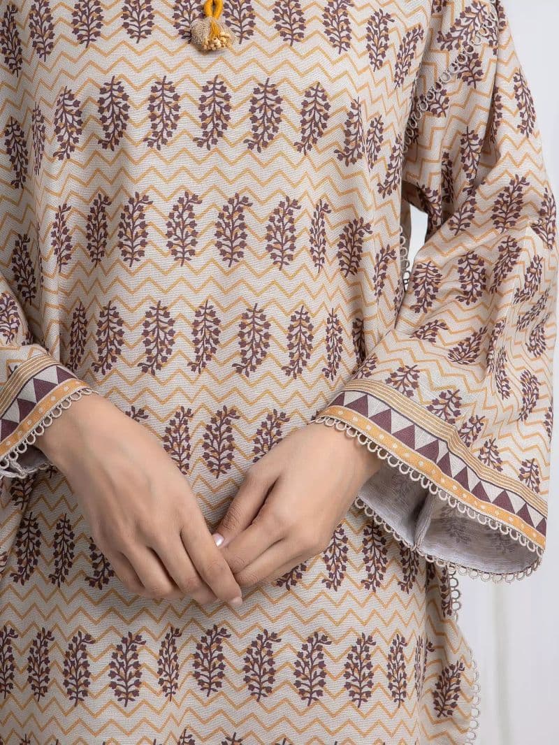 Printed Khaddar Suit - EWU6A3-37044-3P thumbnail