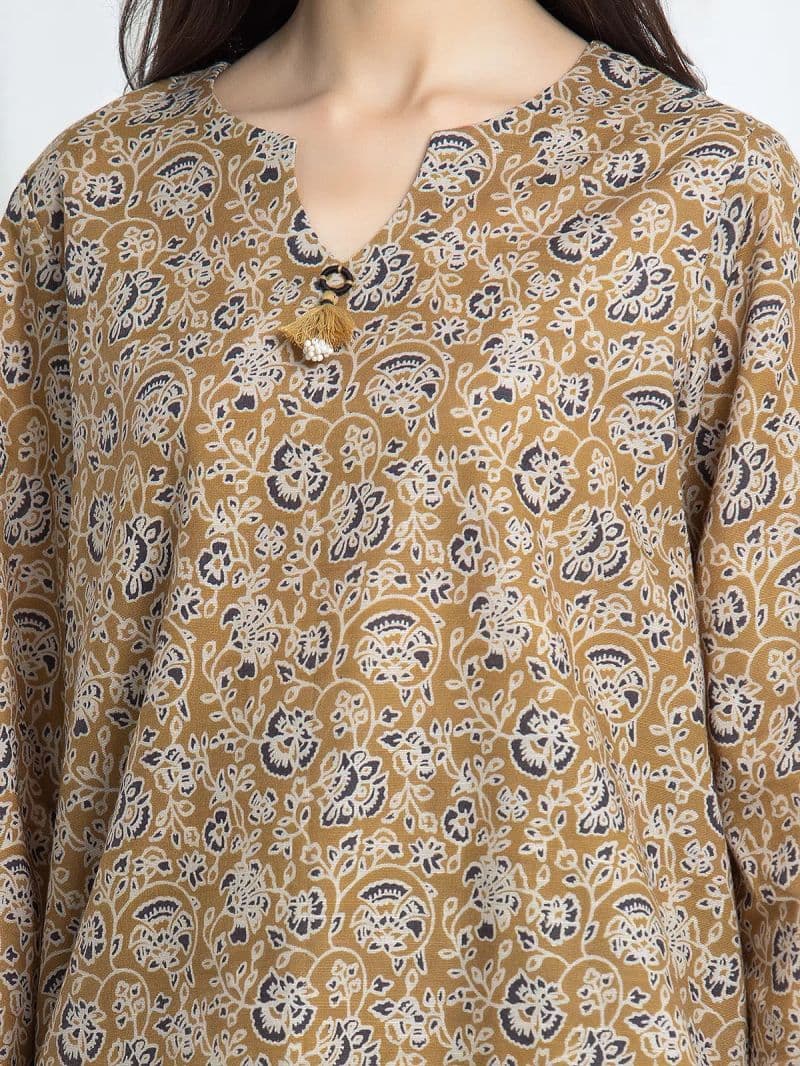 Printed Khaddar Suit - EWU6A3-37051-3P thumbnail