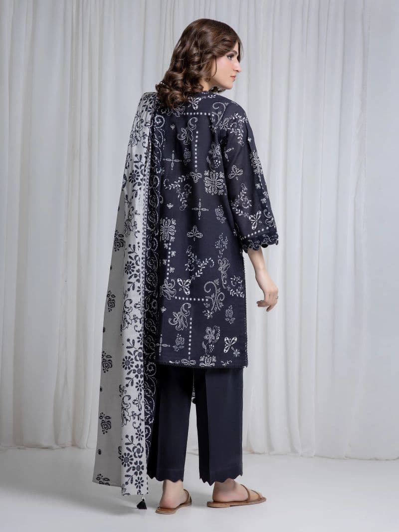 Printed Khaddar Suit - EWU6A3-37042-3P thumbnail