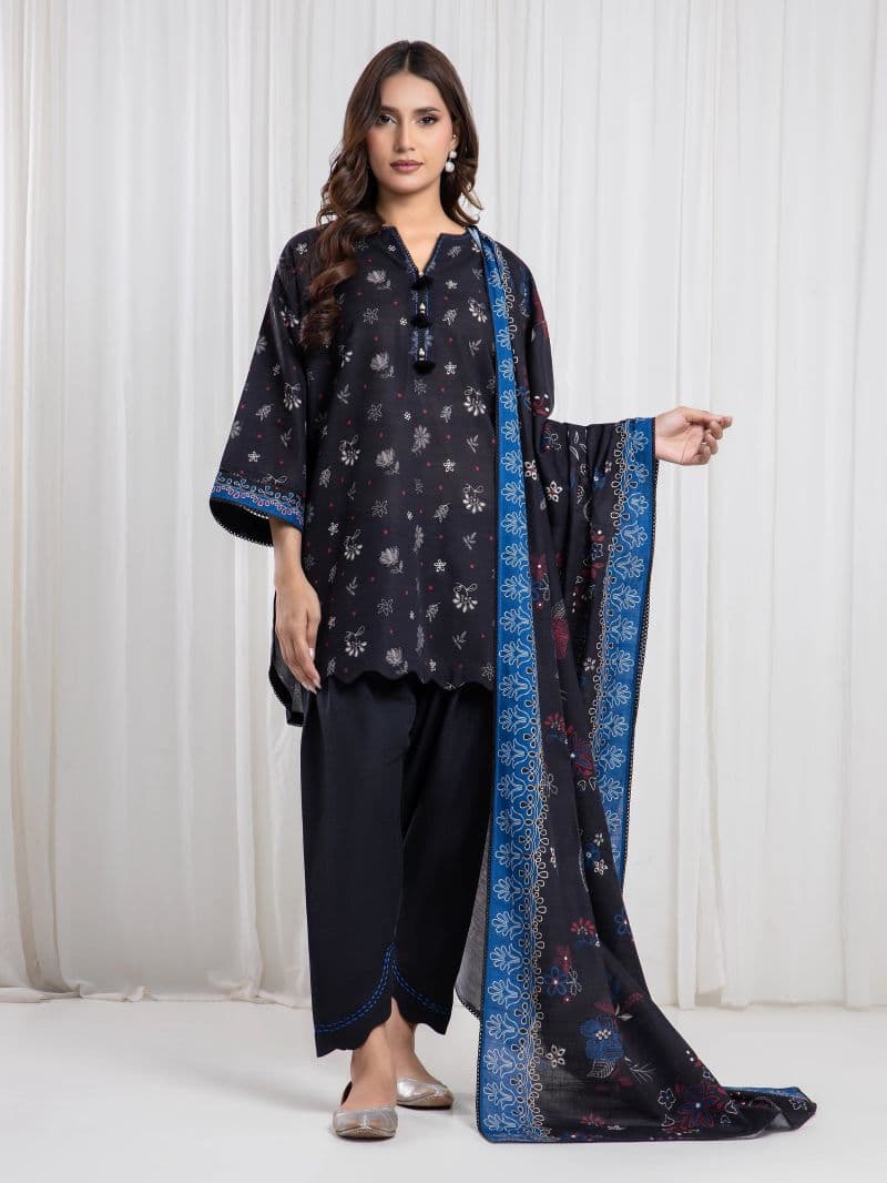 Printed Khaddar Suit - EWU6A3-37076-3P thumbnail