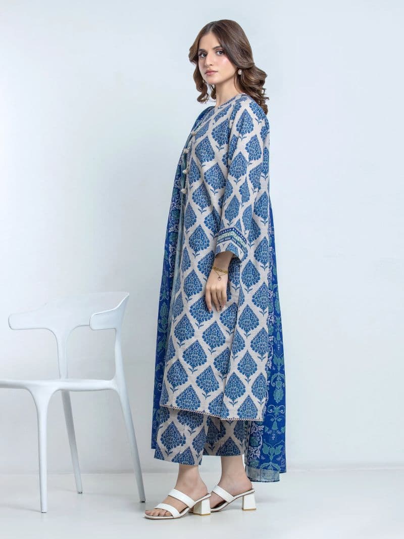 Printed Khaddar Suit - EWU6A3-37177-3P thumbnail