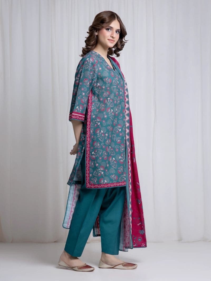 Printed Khaddar Suit - EWU6A3-37043-3P thumbnail