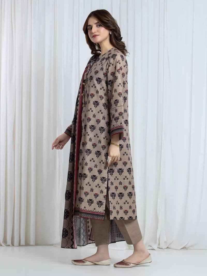 Printed Khaddar Suit - EWU6A3-37104-3P thumbnail