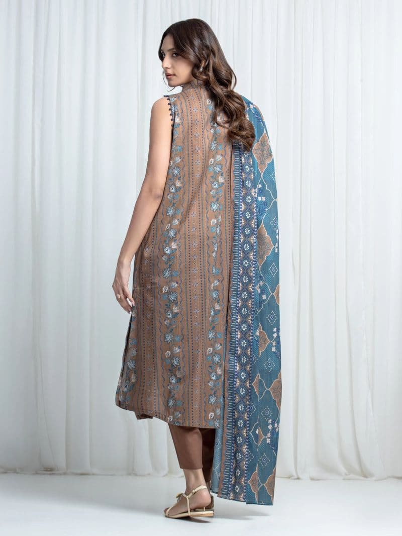 Printed Khaddar Suit - EWU6A3-37012-3P thumbnail
