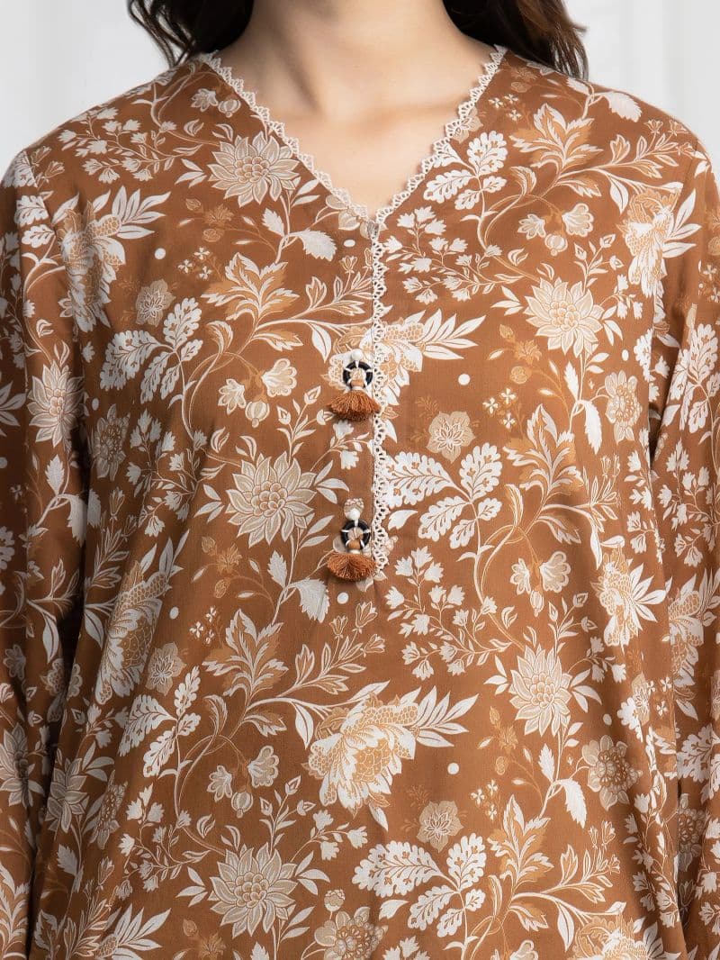 Printed Khaddar Suit - EWU6A3-37025-3P thumbnail