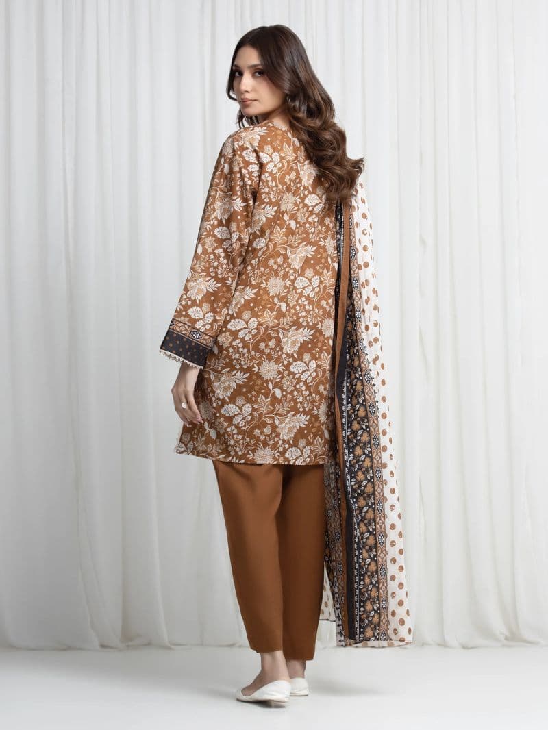 Printed Khaddar Suit - EWU6A3-37025-3P thumbnail
