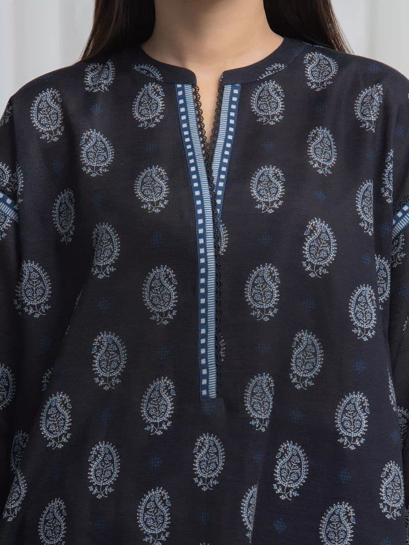Printed Khaddar Suit - EWU6A3-37028-3P thumbnail