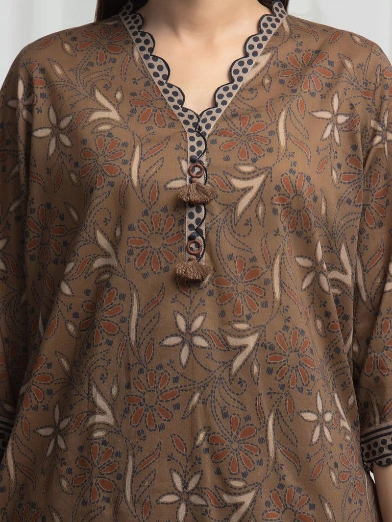 Printed Khaddar Suit - EWU6A3-37003-3P thumbnail