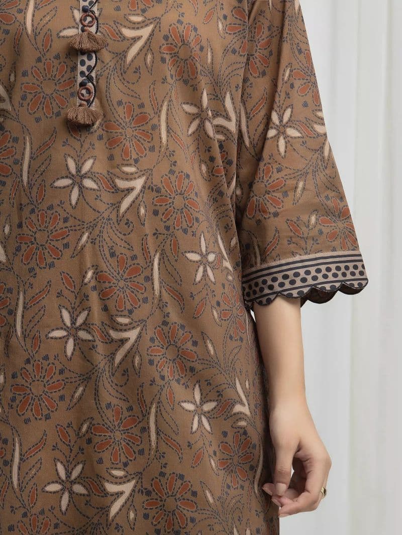 Printed Khaddar Suit - EWU6A3-37003-3P thumbnail
