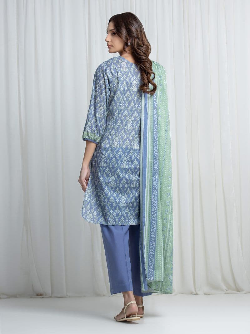 Printed Khaddar Suit - EWU6A3-37027-3P thumbnail