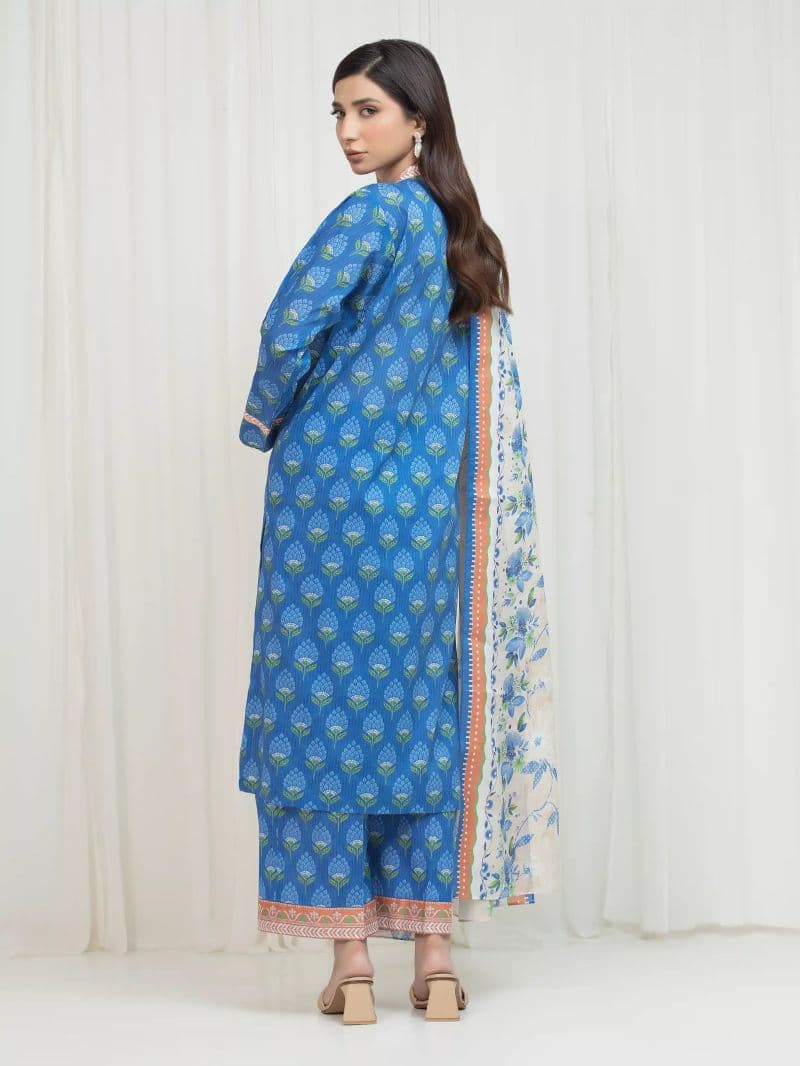 Printed Lawn Suit - EWU6A1-36760-3P thumbnail