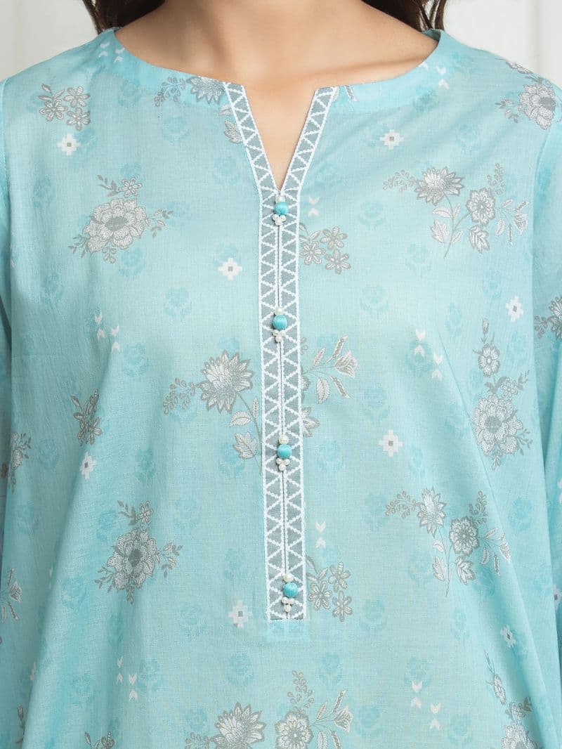 Printed Lawn Suit - EWU6A1-36676-3P thumbnail