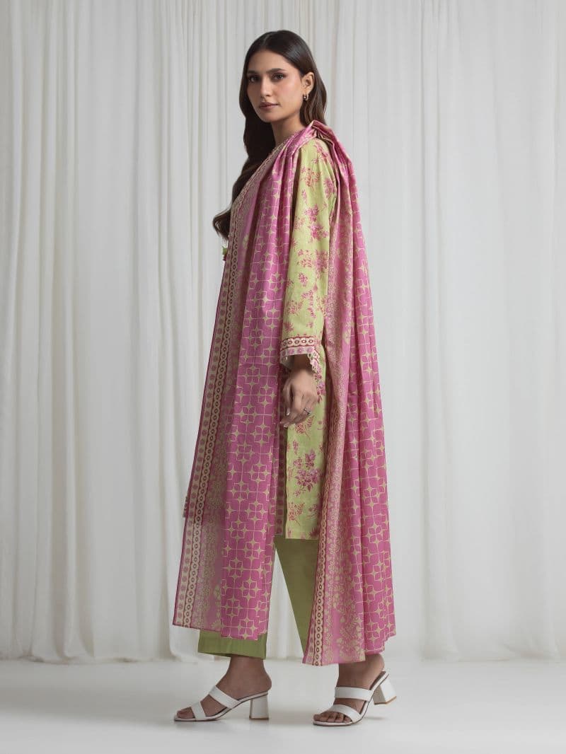 Printed Lawn Suit - EWU6A1-36723-3P thumbnail