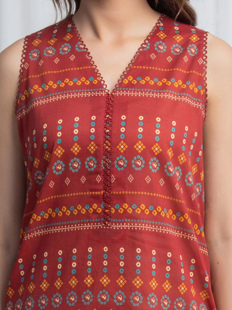 Printed Lawn Suit - EWU6A1-36872-3P thumbnail