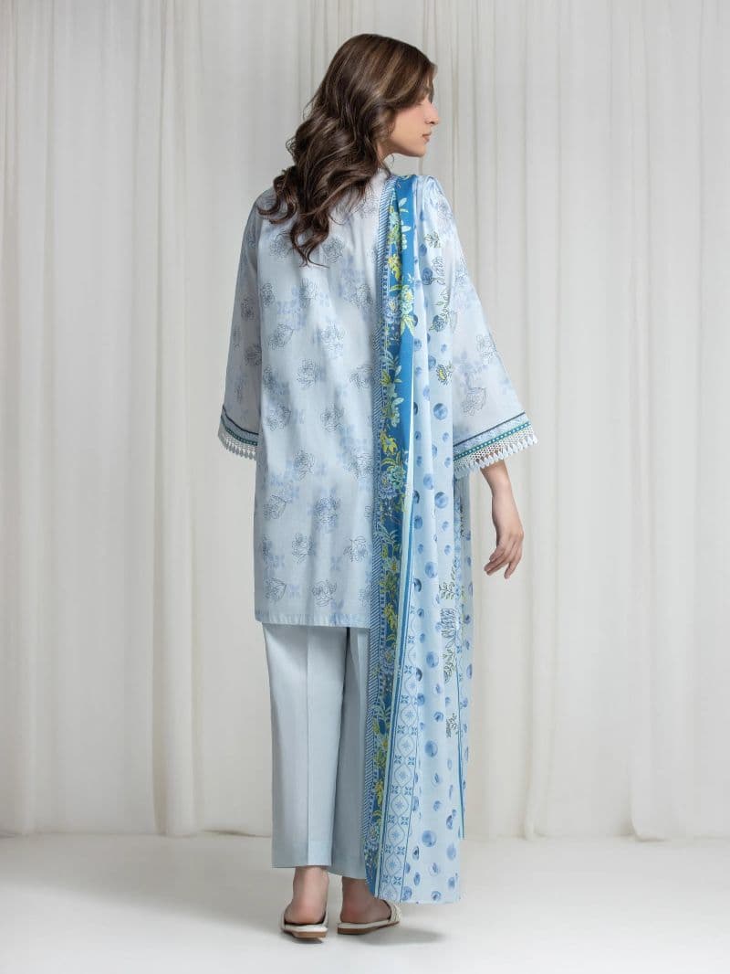 Printed Lawn Suit - EWU6A1-36737-3P thumbnail