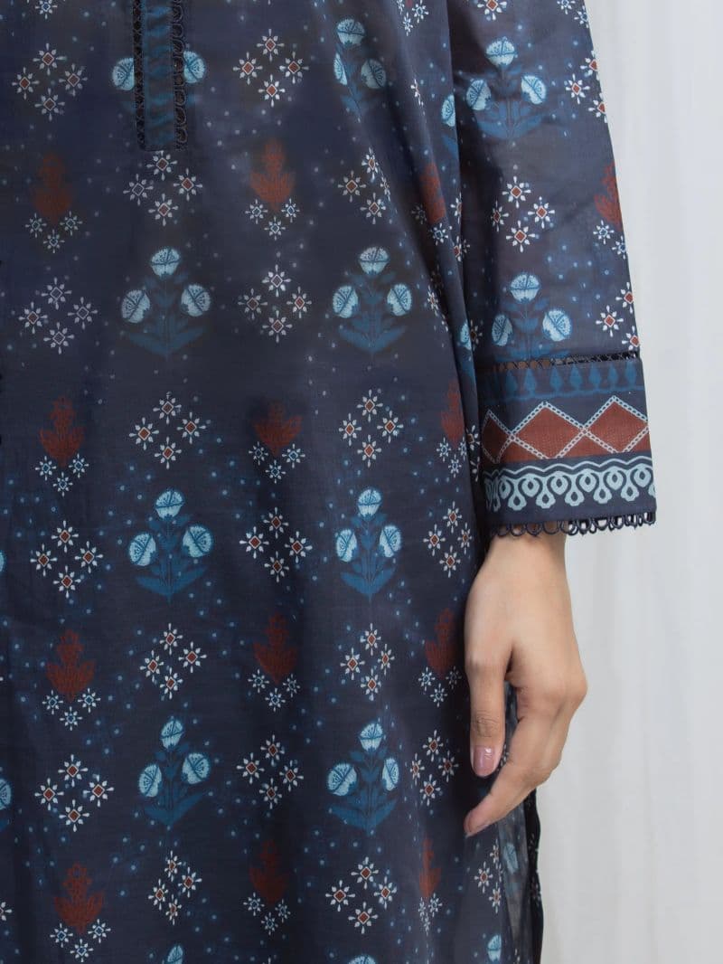 Printed Lawn Suit - EWU6A1-36744-3P thumbnail
