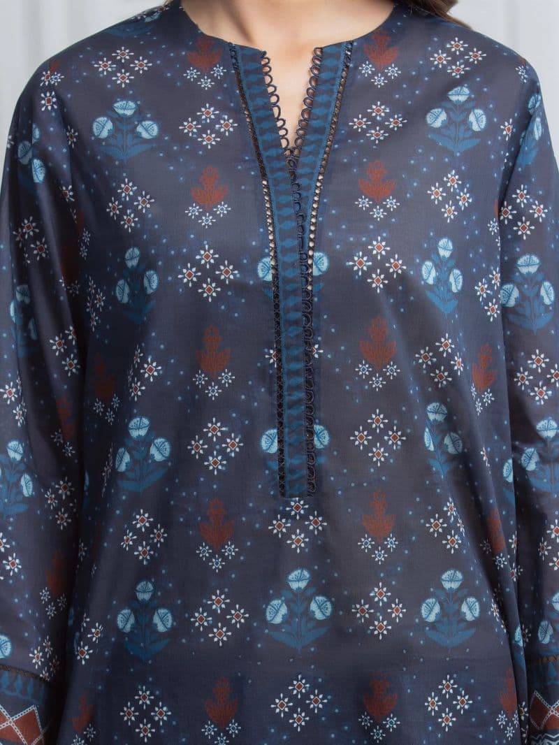 Printed Lawn Suit - EWU6A1-36744-3P thumbnail