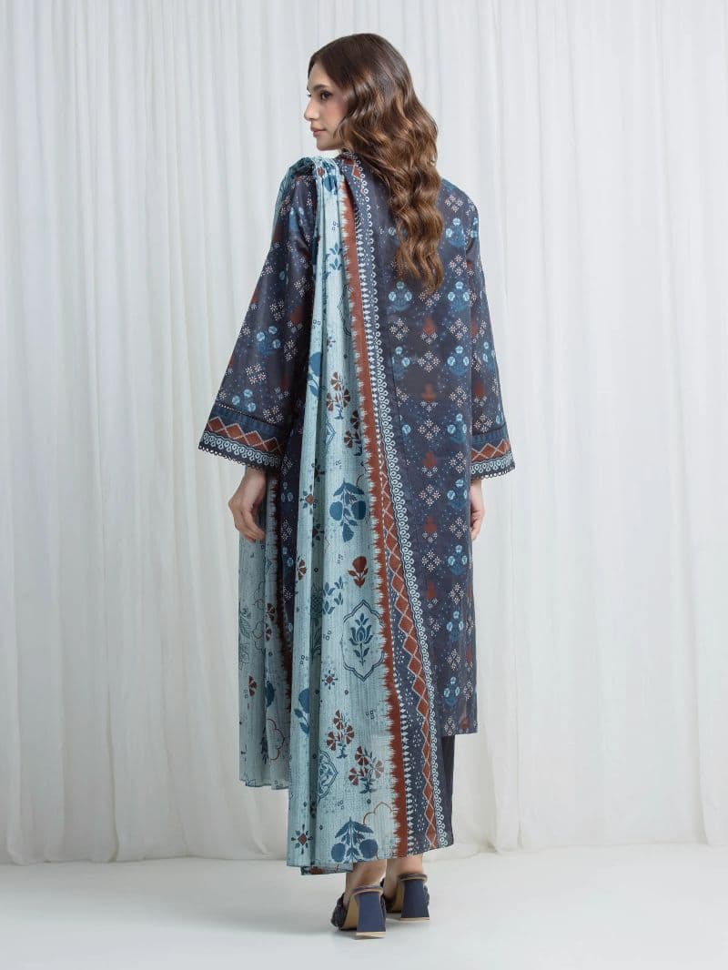 Printed Lawn Suit - EWU6A1-36744-3P thumbnail