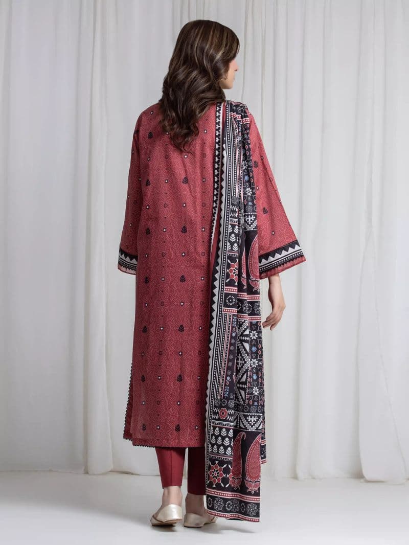 Printed Lawn Suit - EWU6A1-36736-3P thumbnail