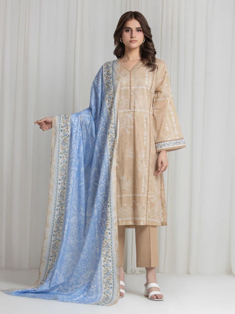 Printed Lawn Suit - EWU6A1-36734-3P thumbnail