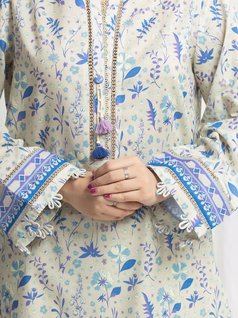 Printed Lawn Suit - EWU6A1-36712-3P thumbnail